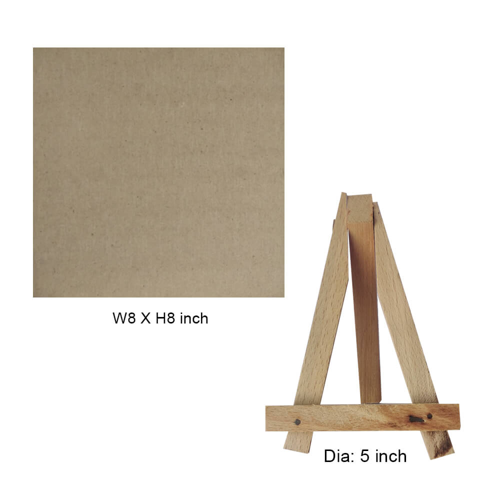 Square Board and Easel Set of 2 